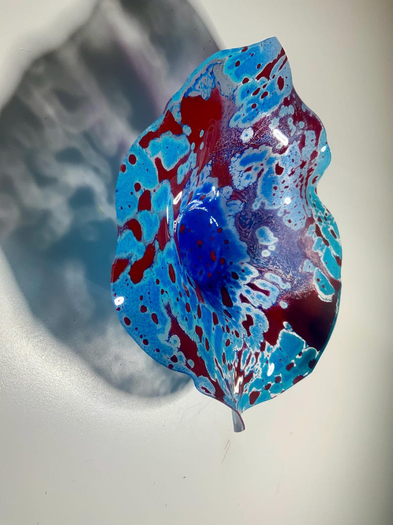 Blue/red/original Handmade Wall Hanging/minimalist Home Decor Recycled