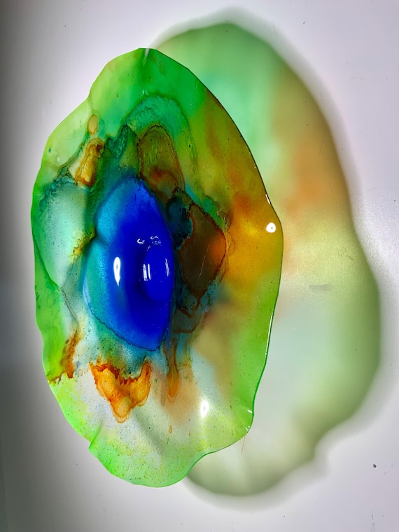 Recycled Plastic Wall Flower: Green, Blue, Orange - Ocean Arts