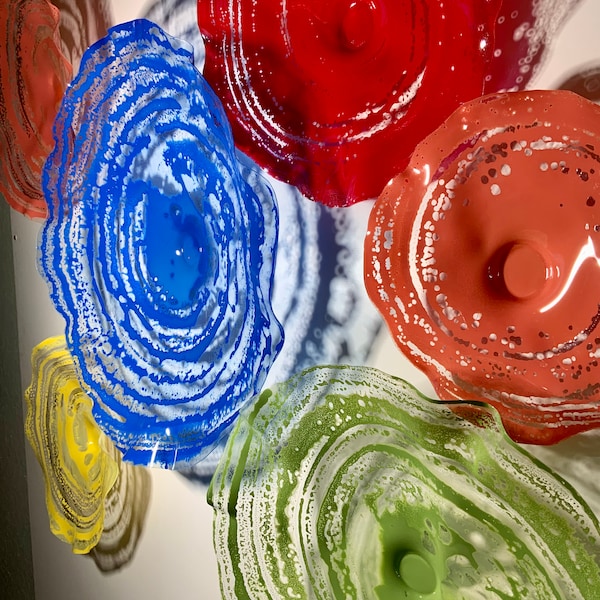 Blown Glass Wall Art Etsy