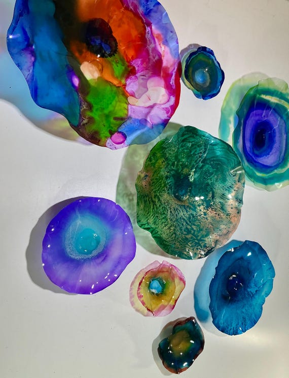 Large Artisan Wall Hanging |Handmade from Upcycled Polymer Mural in Vibrant Colors | BoHo Home Decor