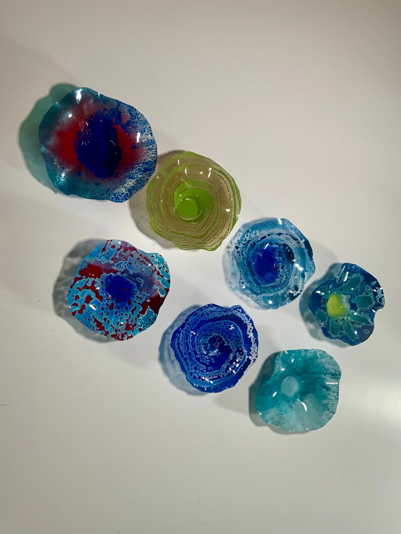 Blue/red/original Handmade Wall Hanging/minimalist Home Decor Recycled