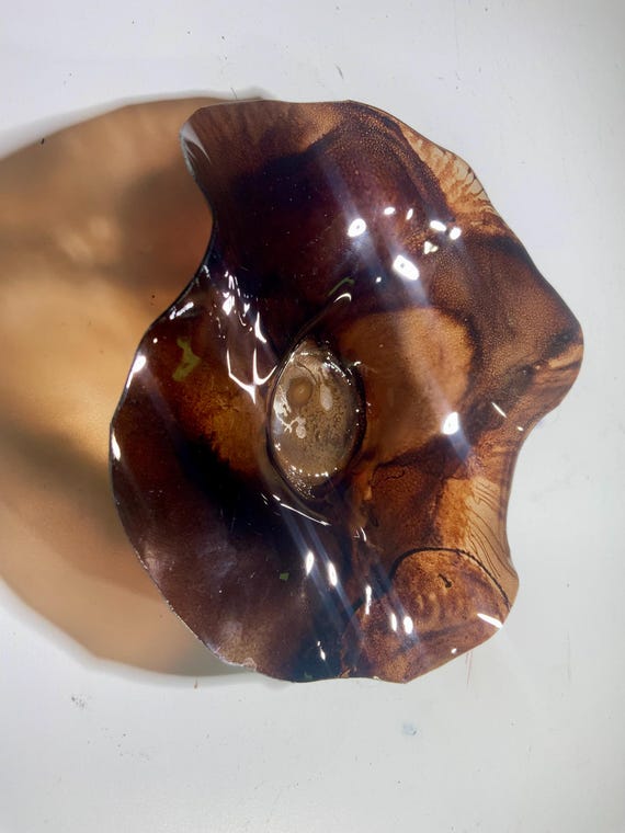 Handmade Recycled Plastic Wall Flower: Earth Tone Southwest Decor, 5"