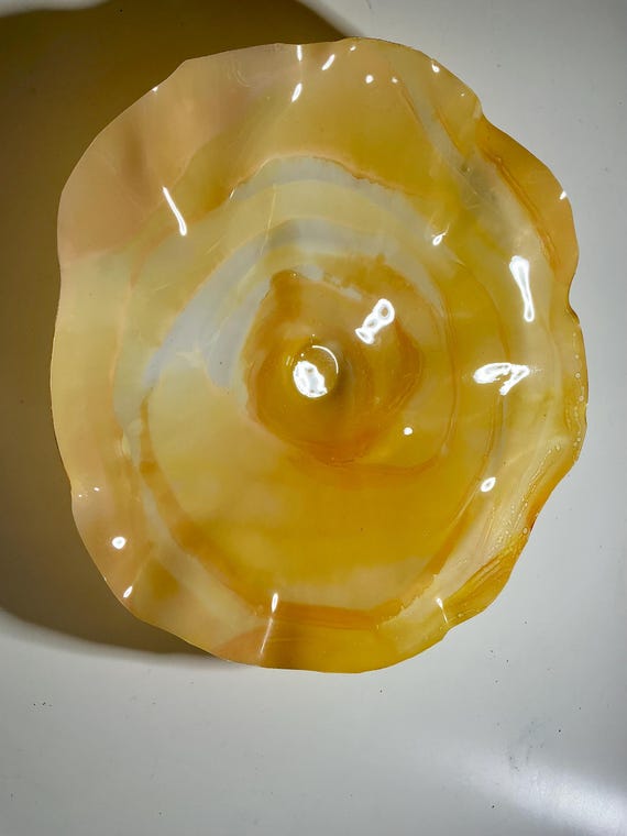 Glass-Like sunflower yellow Wall Flower Art - Eco-Friendly plastic Hippie Decor 15”