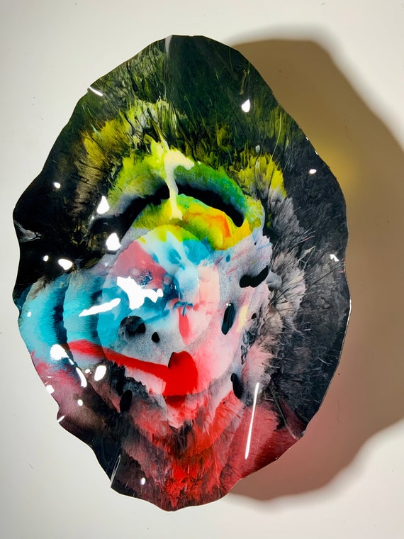 Handmade Recycled Plastic Wall Flower Sculpture: Colorful Eco-Friendly Art