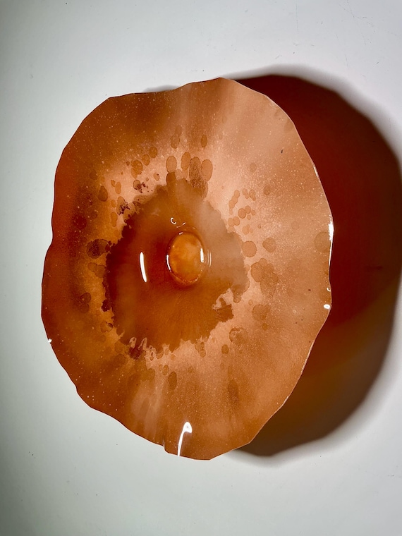 Todd Lynd 9” Terra Cotta Wall Flower - Recycled Plastic Art with Glass Appearance