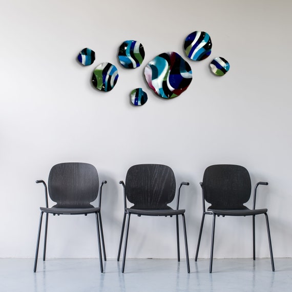 Handmade Recycled Plastic Wall Flower Sculpture: Coastal Home Decor Art