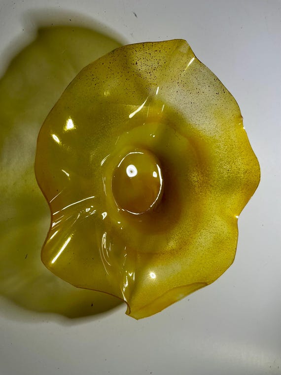 Sunny Yellow 6” Wall Flower Decor | Eco-Friendly Recycled Plastic- looks like glass