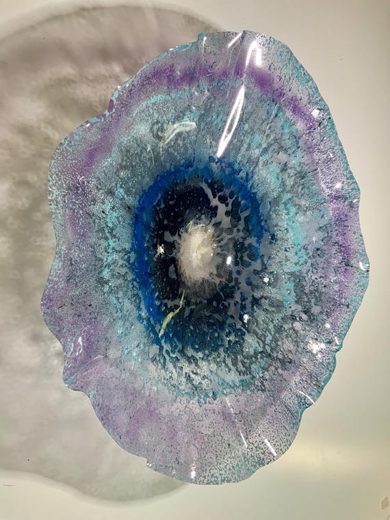 XX Large Recycled PET Wall Flower: Lavender, Blue, Aqua Home Decor