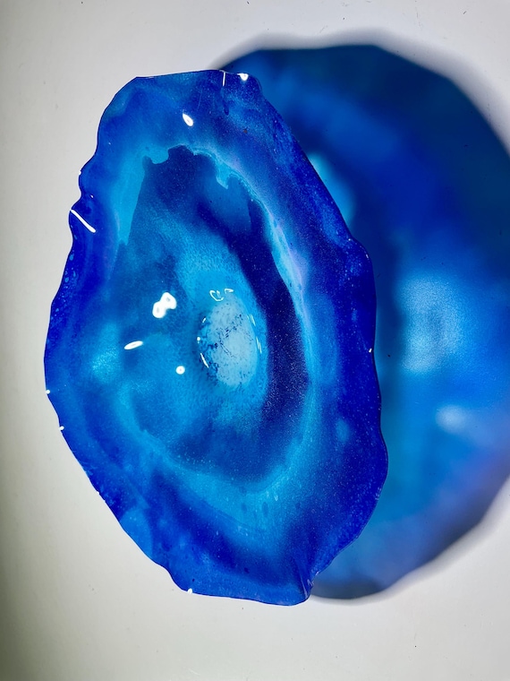 Recycled Plastic Wall Flower Art: Blue Purple Blend, 9" Diameter, Boho Decor