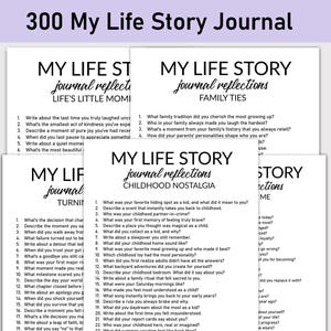 Journal 300 histoires de ma vie, Lot de carnets, Réflexions guidées, Développement personnel, Souvenir, Famille, Voyage, Découverte de soi, Enfance