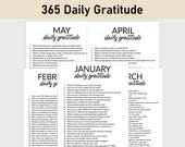 365 Daily Gratitude Journal Prompts , Printable, Journal, Minimalist, Self Care, Mental Health, Daily Happiness, Growth, Simple Joys
