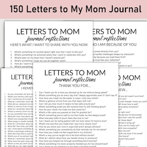 Diario "Cartas a mi mamá", imprimible, minimalista, con reflexiones, amor, gratitud, lecciones, de hijo a mamá, madre, diario de recuerdos