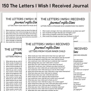 Diario "Las cartas que me gustaría haber recibido", imprimible, minimalista, reflexiones, sanación, autodescubrimiento, autocompasión, yo auténtico
