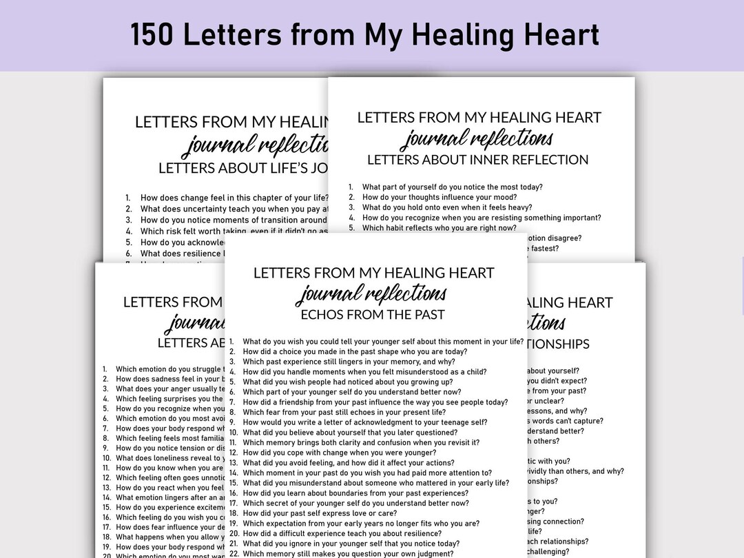 150 Letters From My Healing Heart Journal, Journal Printable ...