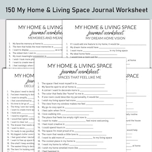 Foglio di lavoro stampabile "La mia casa e il mio spazio vitale", diario stampabile, domande a risposta multipla, quaderno di lavoro per il diario della vita quotidiana, spazio dei sogni