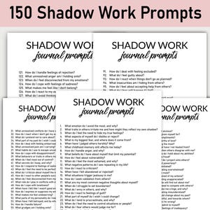 150 indicaciones para el trabajo con la sombra, indicaciones para diario, sanación, imprimible, minimalista, reflexiones, perdón, sanación, niño interior