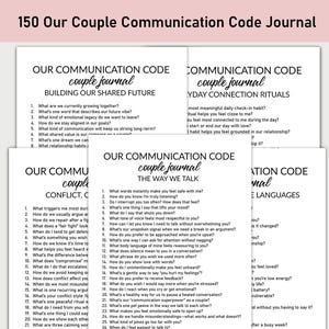 150 Our Couple Communication Code Journal, Printable, Journal, Minimalist, Love, Relationship, Conflict, Marriage, Couple Journal