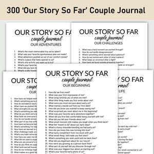 Może przedstawiać: Drukowany dziennik dla par z podpowiedziami do refleksji nad ich przygodami, wyzwaniami i początkiem ich związku. Dziennik jest podzielony na trzy sekcje: "Nasze przygody", "Nasze wyzwania" i "Nasz początek".