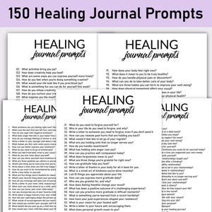 150 Journal Prompts for Healing, Printable, Journal, Minimalist, Reflections, Forgiveness, Heal, Inner Child, Feelings and Gratitude