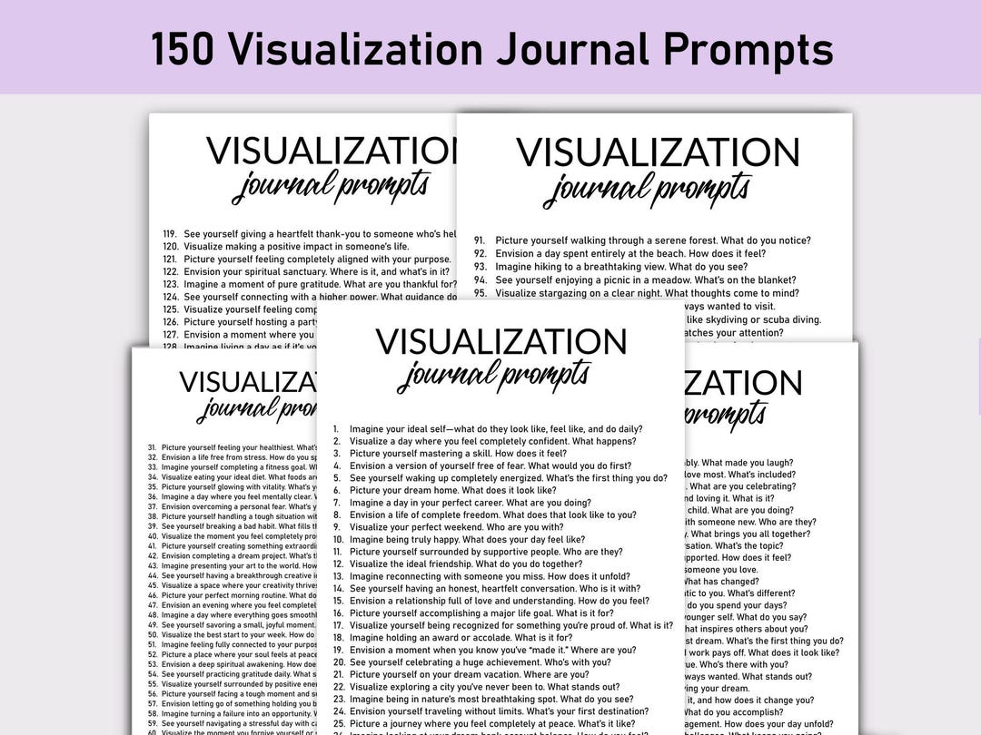 Visualisation Prompts 150 Visualization Journal Prompts , Printable, Journal, Minimalist ...