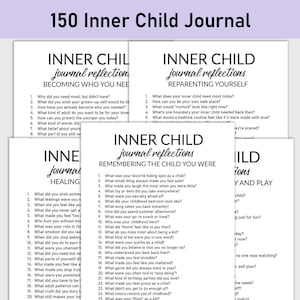 150 ideas para el diario del niño interior: sanación, imprimible, minimalista, reflexiones, reconecta con tu niño interior, trabajo con la sombra