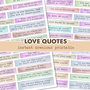 Liebe Zitate druckbare, digitaler Download, Wörter, positiv, Ehe, Beziehung, bunt, Worte der Liebe, romantisch, Paare