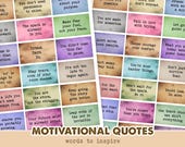 Motivational Quotes Printable, Self Growth, Positive Quotes, Mental Health Digital Planner, Instant Download, Words