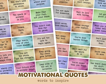 Motivational Quotes Printable, Self Growth, Positive Quotes, Mental Health Digital Planner, Instant Download, Words