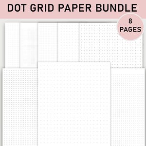 Dot Grid Paper Bundle, Printable, Journal, Minimalist, Dot Grid Paper, Dots,  Grid Paper, Graph Paper, Notebook, Memo, Planner Page