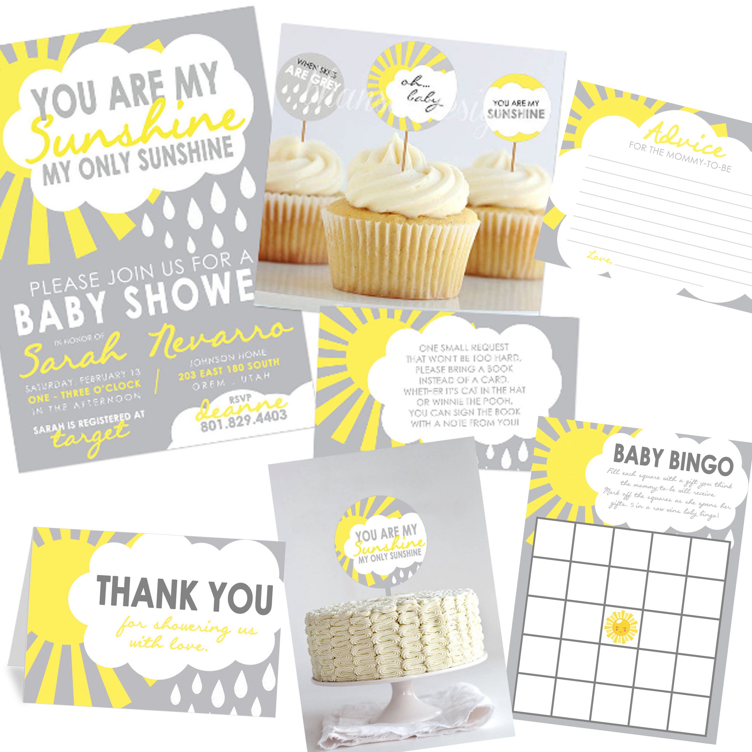 You Are My Sunshine Baby Shower ULTIMATE SET Instant Etsy