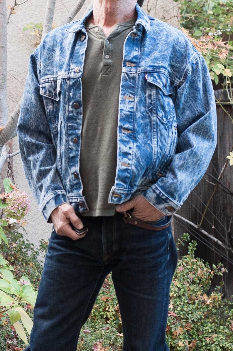 vintage levis acid wash denim jacket