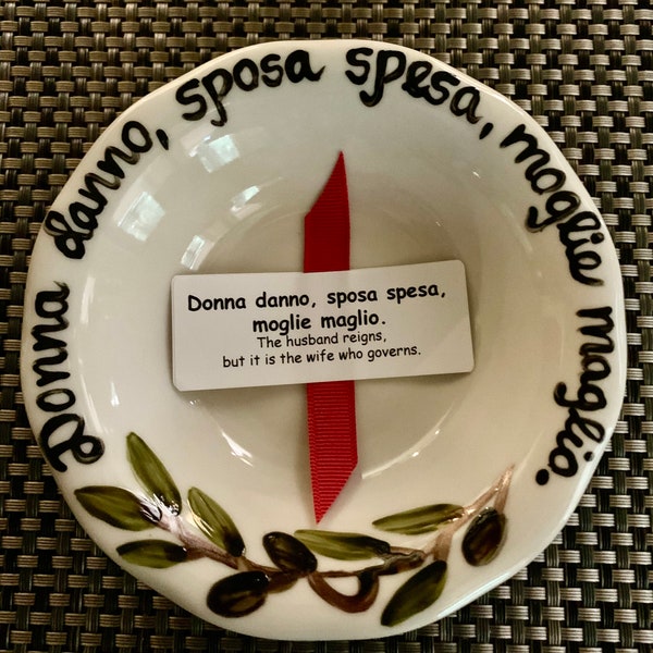 Italian proverb:  Donna danno, sposa spesa, moglie maglio