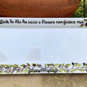 14" Tray with Italian Family Proverb