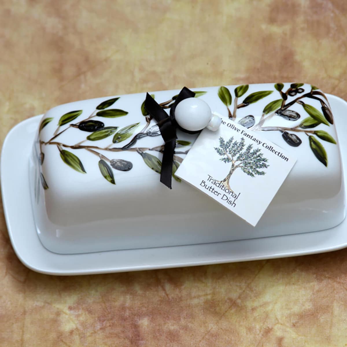 TRADITIONAL BUTTER DISH: Simple Olive Motif - Etsy