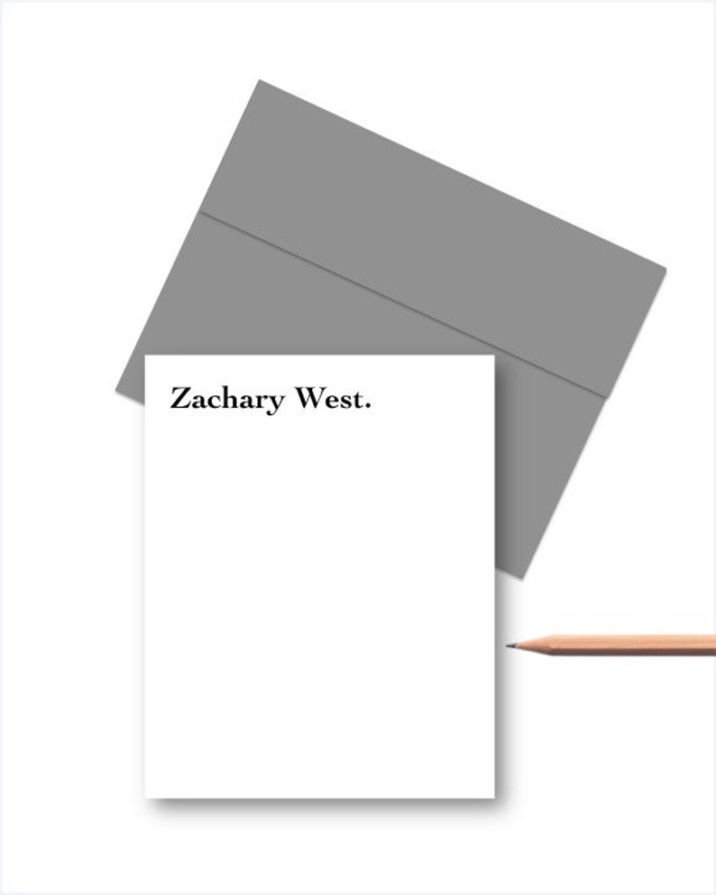 Personalized Stationery Set for Him Personalized Note Cards Etsy