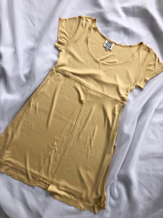 90s yellow spring dress size medium