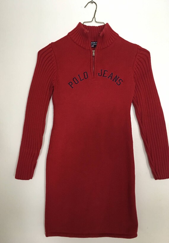 90s Ralph Lauren Sweater Dress Vintage Ralph Laur… - image 1