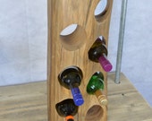Solid Oak Beam Wine Rack - 7 bottles