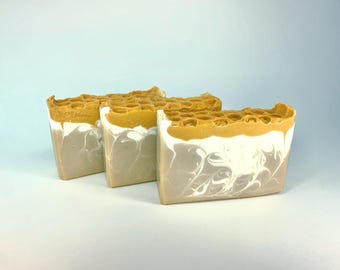 Oatmeal, Milk & Honey Handmade Bar Soap (Palm Free, Vegan)