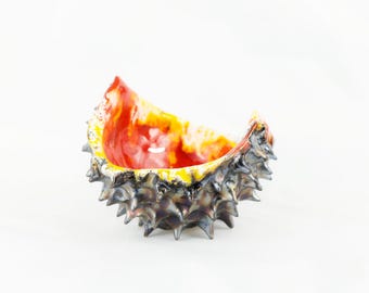 Spiky Volcanic Ceramic Bowl