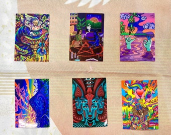 420 Trippy Themed Sticker 5 Pack -  Plus 1 Free and FREE SHIPPING!