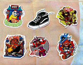 Vans Themed Sticker 5 Pack -  Plus 1 Free and FREE SHIPPING!