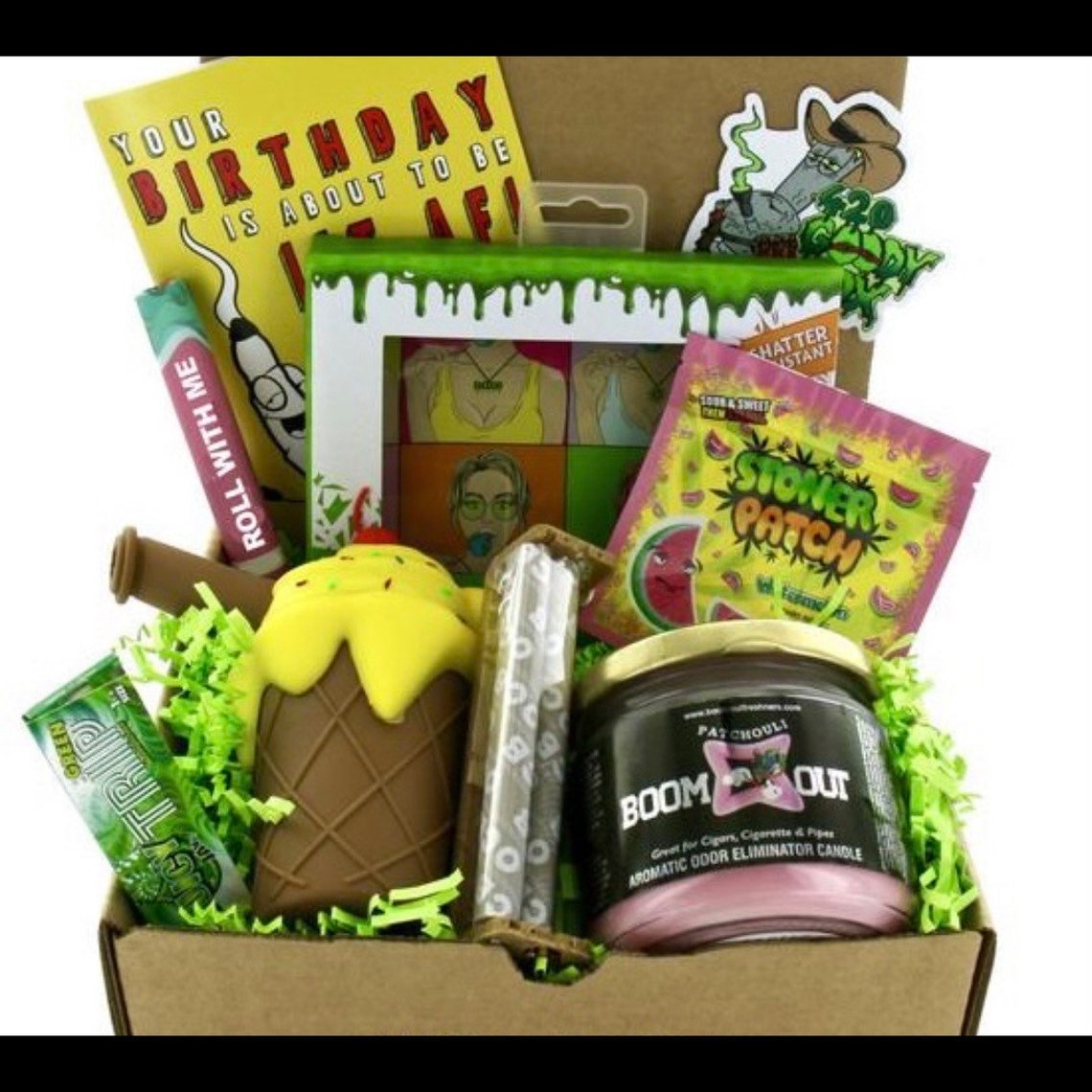 420 Happy Stoner Themed Mystery Gift Box Kit 5 Size Options Etsy