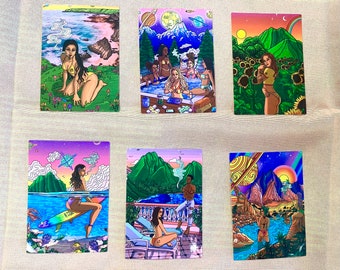 420 Sexy Babe Themed Sticker 5 Pack -  Plus 1 Free and FREE SHIPPING!