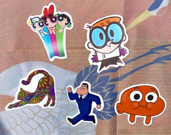 Cartoon Themed Sticker 5 Pack -  Plus 1 Free and FREE SHIPPING!