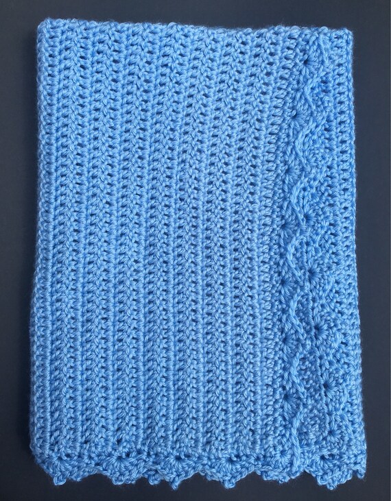 Handmade Crochet Blanket SINGLE Bedspread Acrylic Yarn VARIOUS COLOURS Boy//Girl