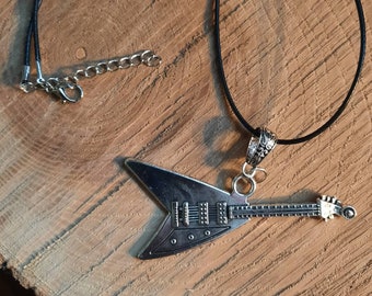 Guitar Necklace V-Shaped Guitar