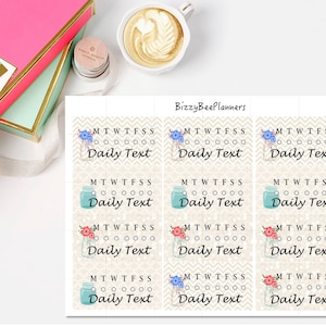 JW 12 Daily Text Tracker Planner Stickers image 1