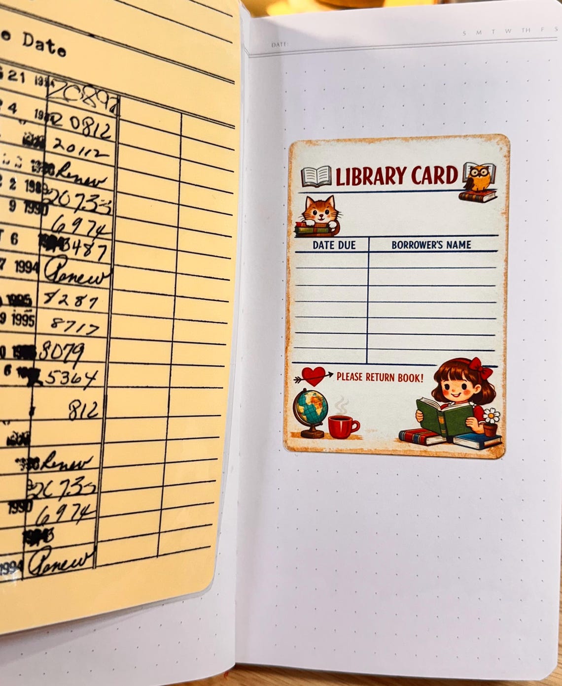 Library Card Sticker- Bookish Sticker- Cute Library Card Sticker - Etsy