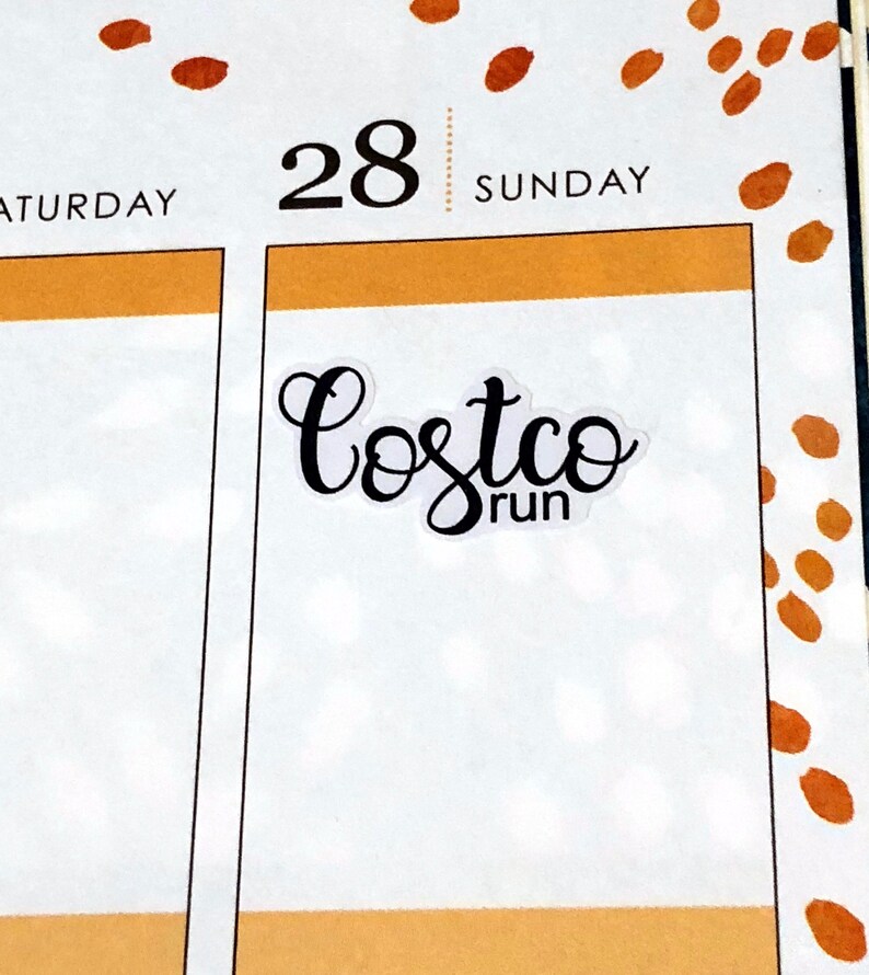 Costco Script Planner Stickers Costco Run Stckers Etsy